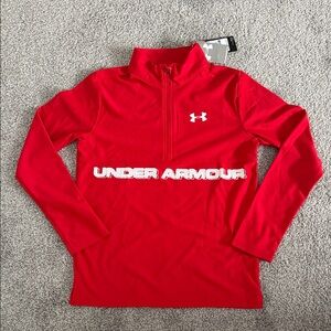 Under Armour Red Half-Zip Athletic Pullover